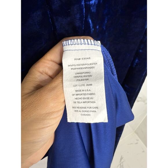 Vtg Morgan & co Prom Dress Maxi Gown Velvet 90s Y2K Glam Goth Halter Open Back - Picture 10 of 12